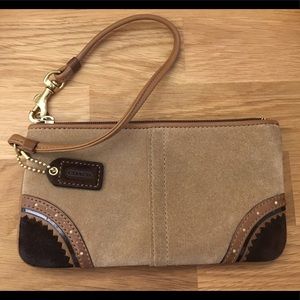 Suede Coach Wristlet - AUTHENTIC - iPhone fits!